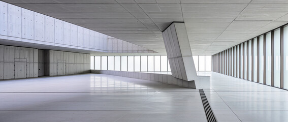 Obraz premium Modern architecture lines creating a serene space for reflection