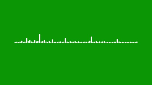 audio spectrum animation, sound wave audio spectrum, Audio Wave Digital Frequency, Audio waveform equalizer spectrum, audio wave or frequency digital animation Green background, 4K Video Animation