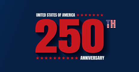 Obraz premium 250th anniversary USA Background Logo