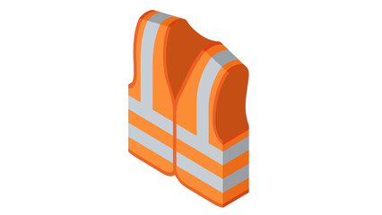Orange Safety Vest with Reflective Strips.