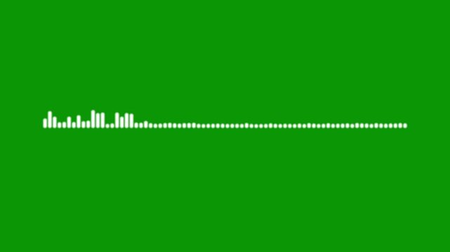 audio spectrum animation, Audio Visualizer on transparent Animation, Soundwave, sound wave audio spectrum, sound waves Animation, Sound or audio waveform on Green background, Audio spectrum 4k video