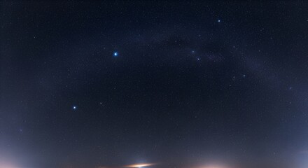Night scene with stars and celestial bodies visible in the dark sky