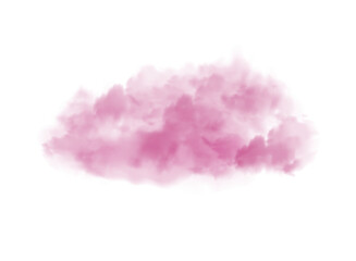Realistic pink cloud vector 3D style isolated