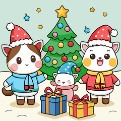 santa claus with gifts