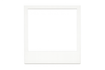 White instant camera frame with blank space for image, retro photography concept on transparent background