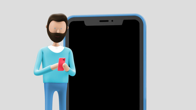 Explainer Man Chatting Close Up