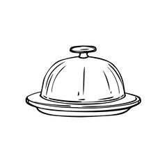 Fototapeta premium Elegant Copper Butter Dish | Clean, isolated vector art for creative projects.