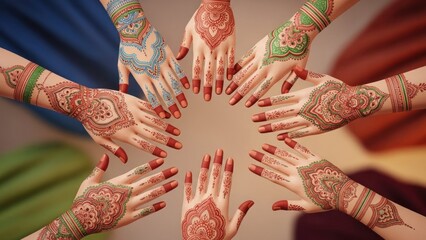 henna on hands
