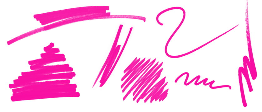 Brush arrow png file pink brushstroke arrows and shapes on black background - Powered by Adobe