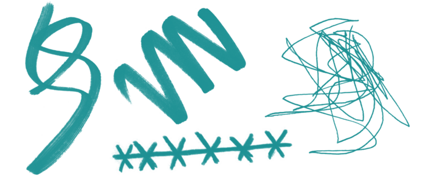 Brush arrow png file with teal glowing strokes on black background - Powered by Adobe