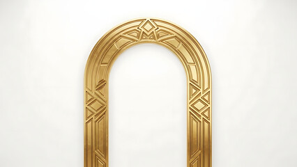 Intricately designed golden archway with ornate patterns and celtic knotwork