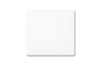 White square block 3d rendering standing on transparent background providing a clean display for product mockup