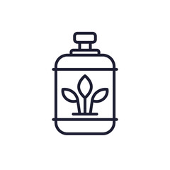 biogas tank line icon, gas from biomass