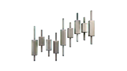 3D Candlestick Chart Representation