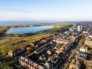Crosby Marina next to the houses lining Waterloo