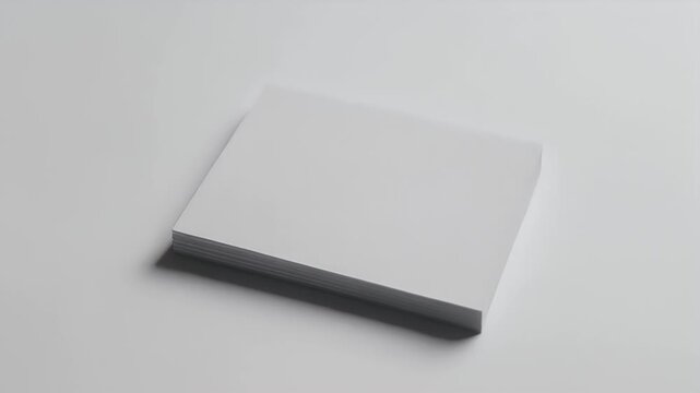 Minimalist white cards on white background, perfect for mockups and designs