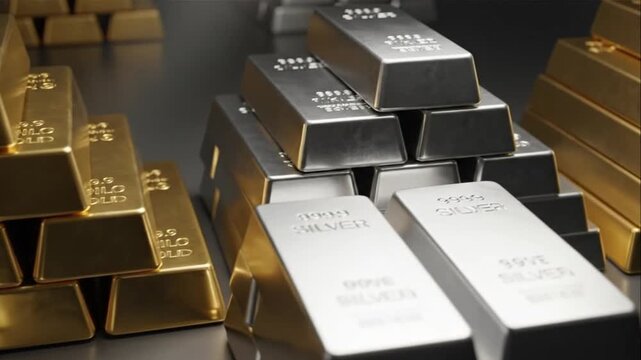 Gold and Silver Bullion Bars Investment Wealth and Finance