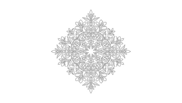 Intricate detailed symmetrical floral mandala pattern design.