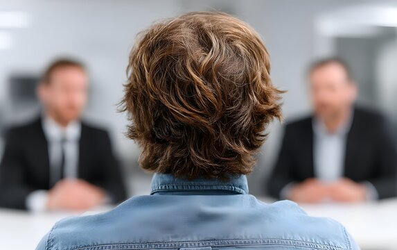 A concept image of a formal meeting, negotiation, or disciplinary hearing.