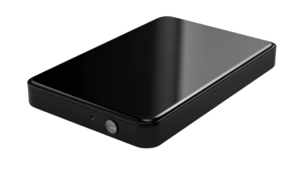 Modern black smartphone with blank screen minimal technology mockup for mobile app presentation isolated on white background