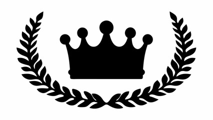 Royal crown icon with laurel wreath symbolizing achievement and excellence