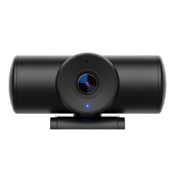 Black dash cam isolated on transparent background