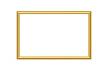 Golden luxury frame with a classic subtle border, ideal for image or text on transparent background, elegance concept