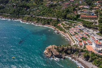 Daytime Aerial View of Cefal&ugrave; Coastline, Sicily
