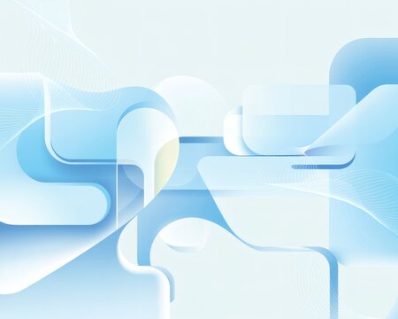 Abstract blue forms in harmonious composition