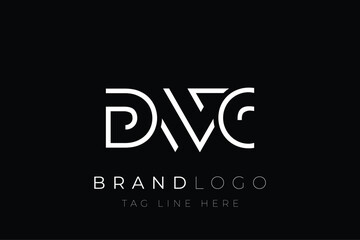 DWC abstract letter logo design. Modern Business Logo Design With Abstract Typography and Contemporary Style