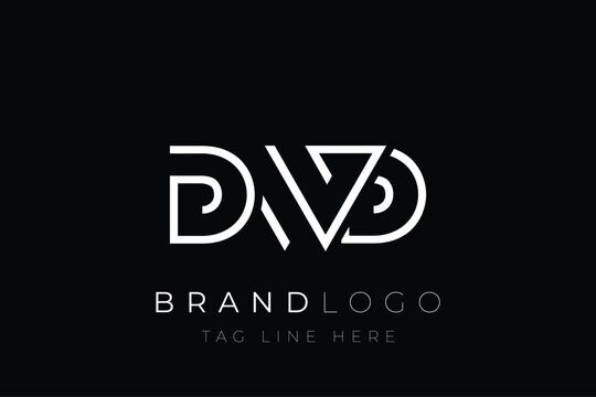 DWD abstract letter logo design. Modern Business Logo Design With Abstract Typography and Contemporary Style