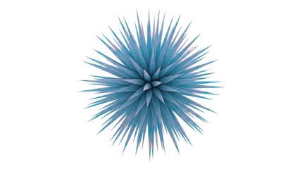 Abstract Blue Starburst Form