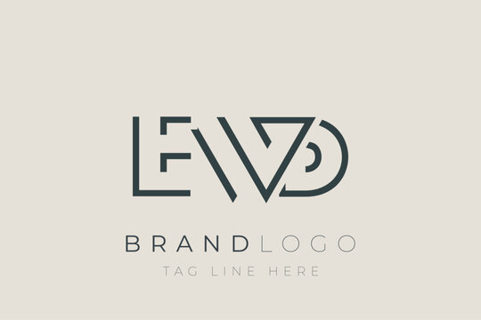 EWD abstract letter logo design. Modern Business Logo Design With Abstract Typography and Contemporary Style