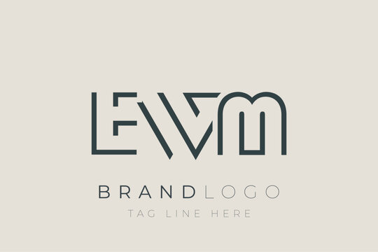 EWM abstract letter logo design. Modern Business Logo Design With Abstract Typography and Contemporary Style