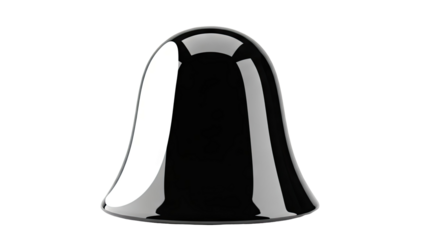 Glossy Black Bell-Shaped Object