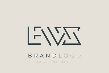 Obraz premium EWX abstract letter logo design. Modern Business Logo Design With Abstract Typography and Contemporary Style