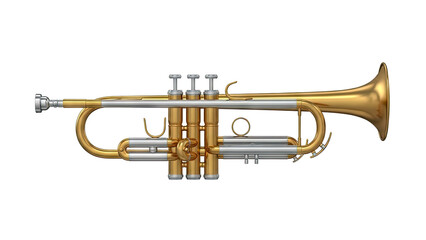 Obraz premium Gold and Silver Trumpet