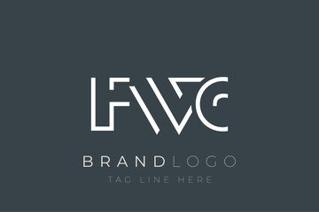 FWC abstract letter logo design. Modern Business Logo Design With Abstract Typography and Contemporary Style