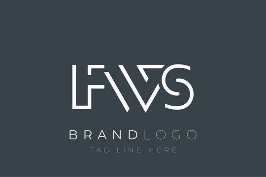 FWS abstract letter logo design. Modern Business Logo Design With Abstract Typography and Contemporary Style