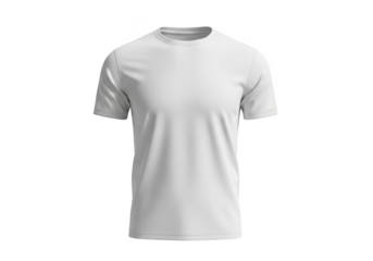 Plain white tshirt isolated on transparent background