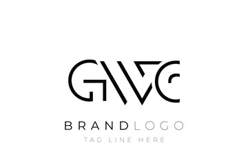 GWC abstract letter logo design. Modern Business Logo Design With Abstract Typography and Contemporary Style