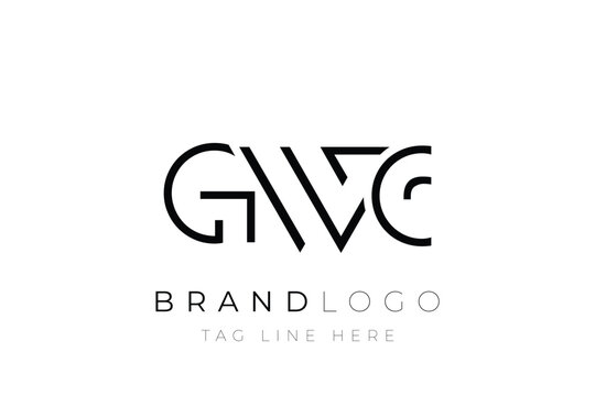 GWC abstract letter logo design. Modern Business Logo Design With Abstract Typography and Contemporary Style