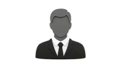 Silhouette of a man in a suit