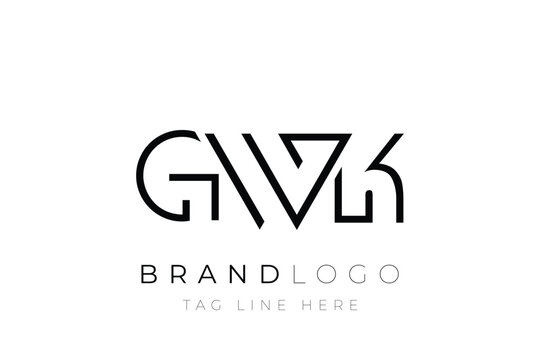 GWK abstract letter logo design. Modern Business Logo Design With Abstract Typography and Contemporary Style