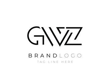 Fototapeta premium GWZ abstract letter logo design. Modern Business Logo Design With Abstract Typography and Contemporary Style