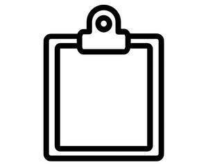 Obraz premium Clipboard icon, editable stroke outline icon isolated on white background flat vector illustration, black outline, Pixel perfect