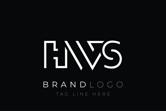 HWS abstract letter logo design. Modern Business Logo Design With Abstract Typography and Contemporary Style