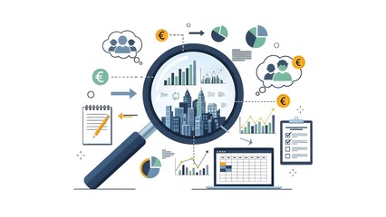 Analyzing a city's landscape, this image embodies the core of urban data analysis, showcasing how to observe and interpret the growth and development of a cityscape through analytical tools.