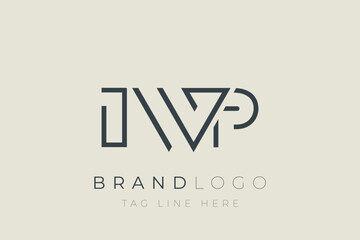 Obraz premium IWP abstract letter logo design. Modern Business Logo Design With Abstract Typography and Contemporary Style