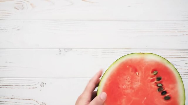 slice of watermelon on the table